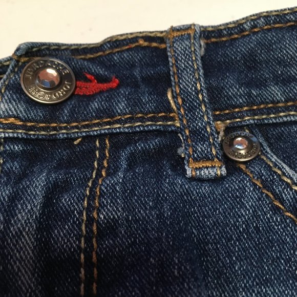 Jordache Raw Hem Denim shorts, Embroidered Distressed - size 6 - Picture 5 of 8